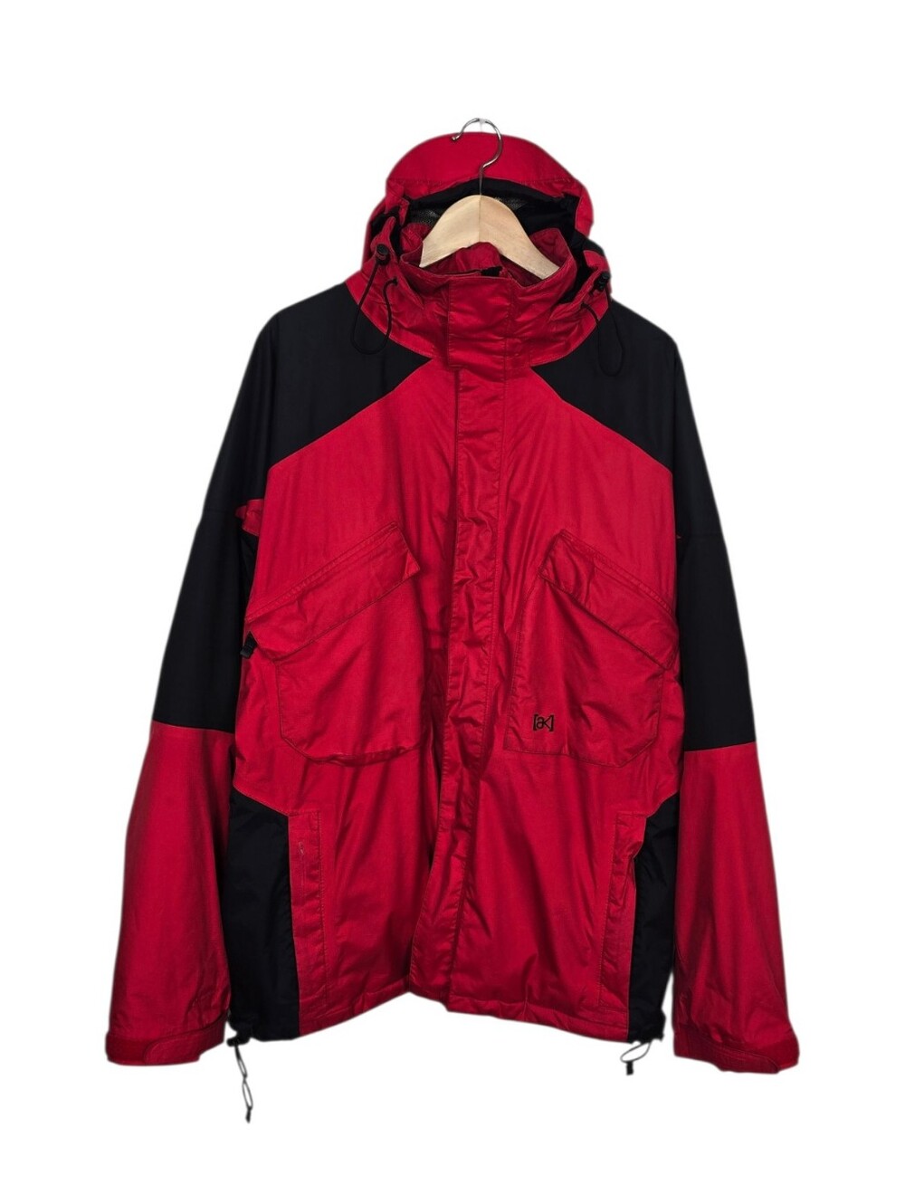 Vintage Y2K Burton AK GORE-TEX Snowboard Shell Jacket Red Black Men's Large